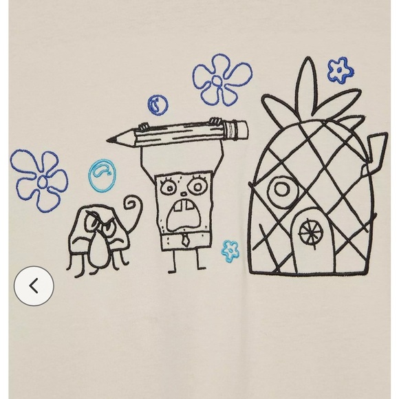 SpongeBob SquarePants DoodleBob Womens Shirt Box Lunch Exclusive NWT Embroidered - Picture 2 of 6